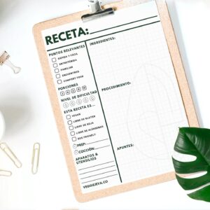 Tarjeta de Receta (Página Completa)- Versión en Español